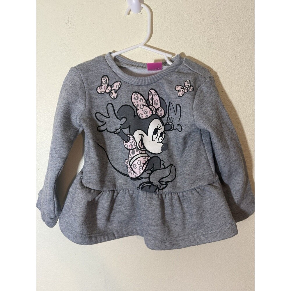 Disney Girls Minnie Mouse Crewneck Sweatshirt / Dress - Size 4T